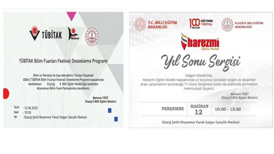 TÜBİTAK 4006-C Bilim Fuarları Festivali ve Harezmi Yıl Sonu Sergisi
